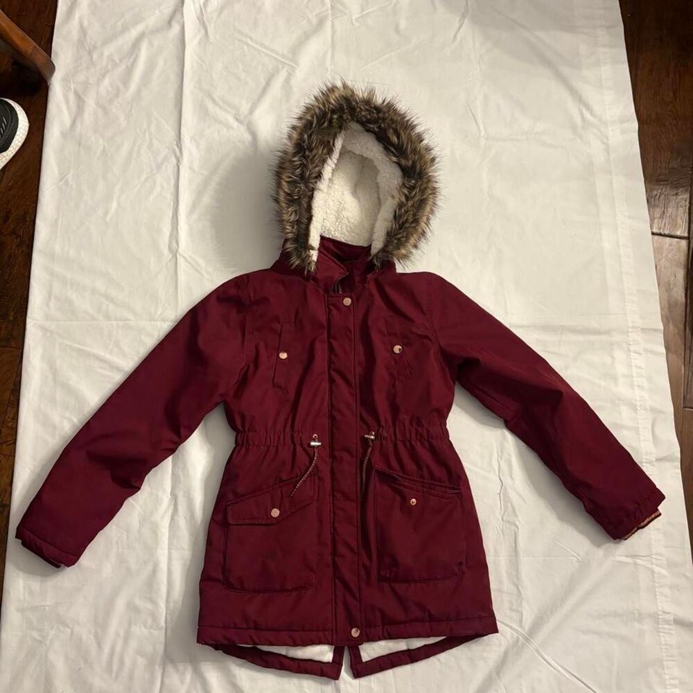 Women's Burgundy and Red Coat